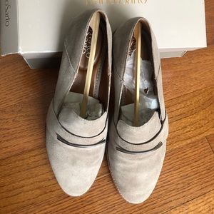 Taupe, size 10 Franco Sarto suede loafers, worn twice.